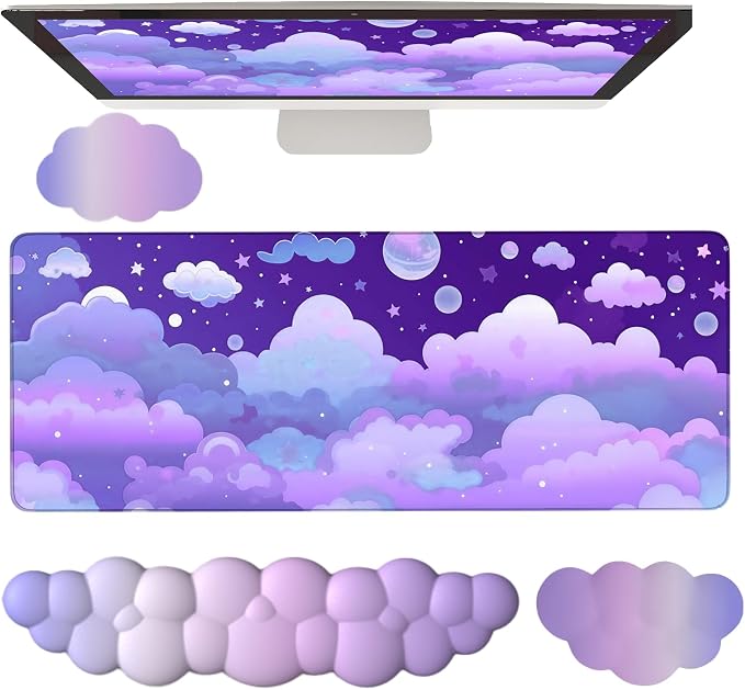 4pcs Purple Cloud