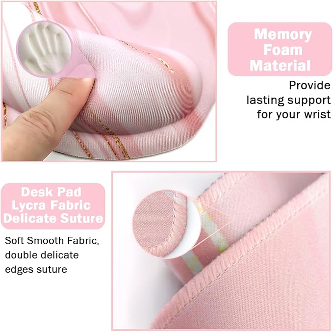 4 Pcs Pink Marble