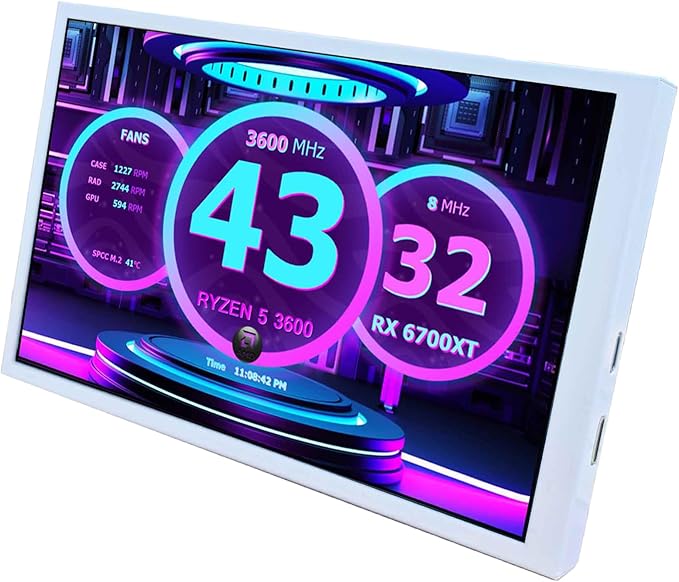 8'' LCD White