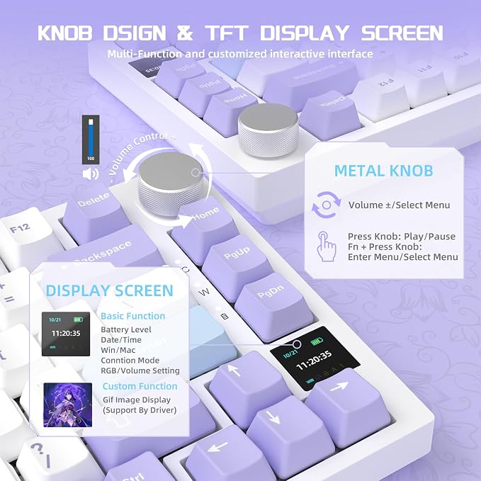 purple white blue-C02/flying fish switches