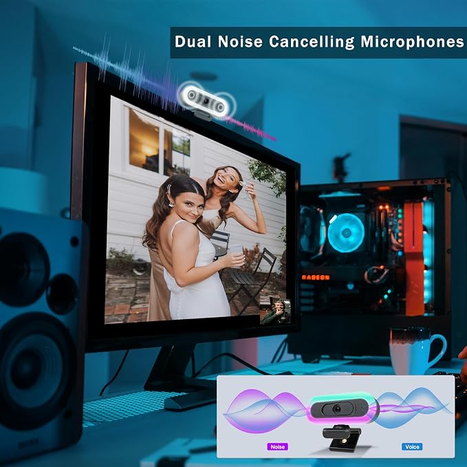 2k webcam with light