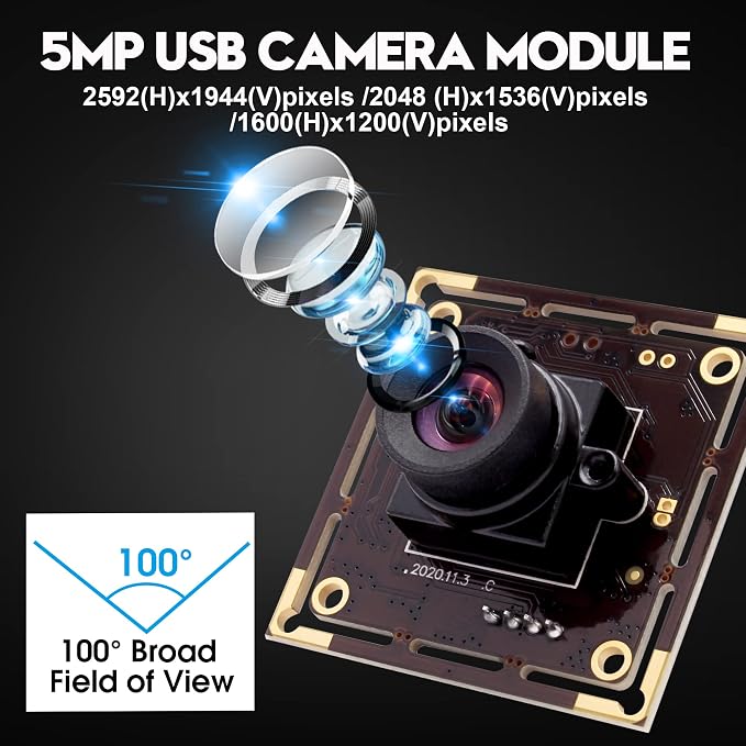 100 Degree No Distortion Lens