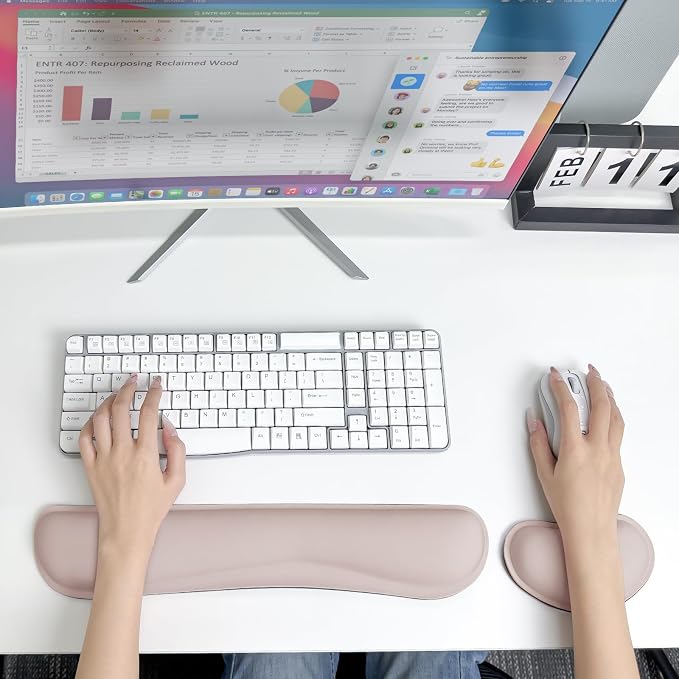 Cream Pink - 2 Wrist Rests