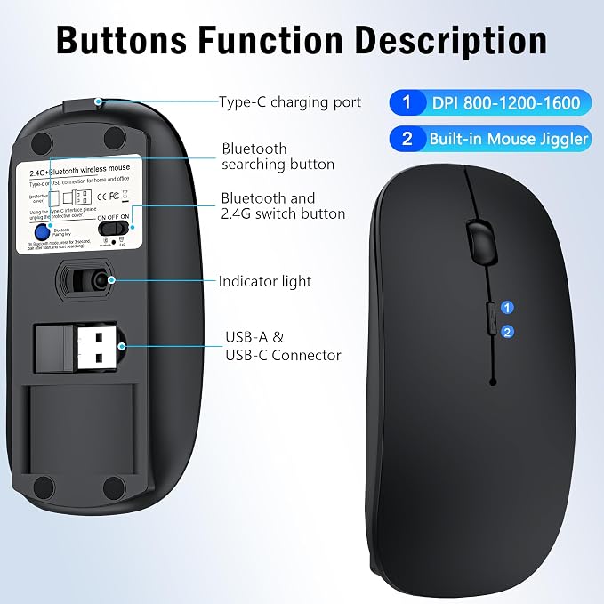 Wireless Bluetooth Mouse (Black)