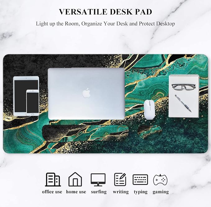 4Pcs-Gold Green Marble
