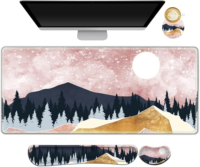 Pink Abstract Mountain