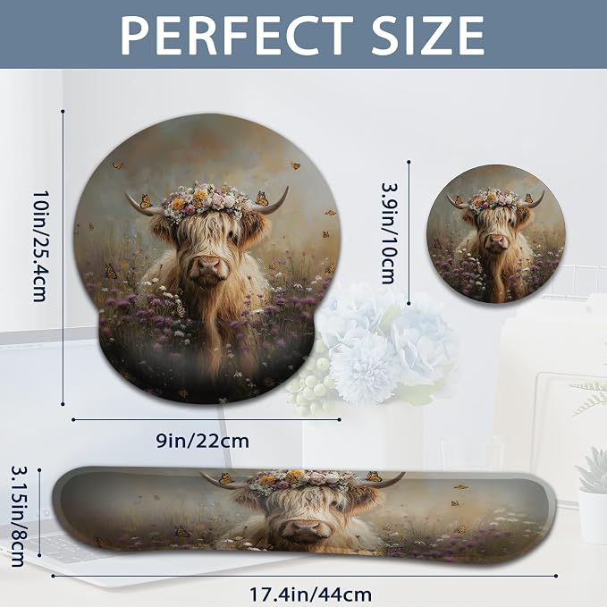 Highland Cow Flower Butterfly
