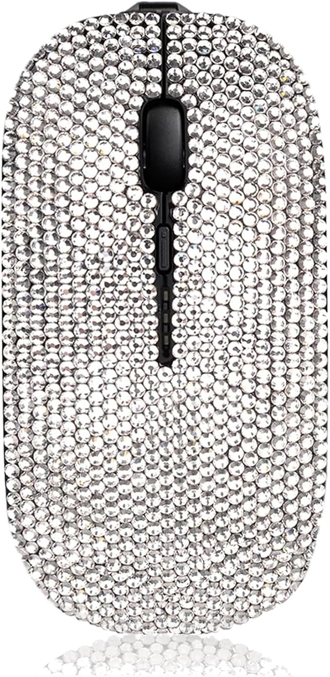 Silver Crystal with Black Mouse