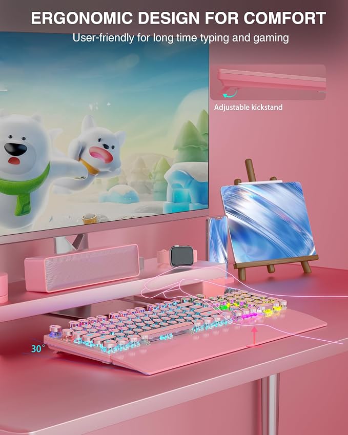 Pink | Clicky Blue Switches