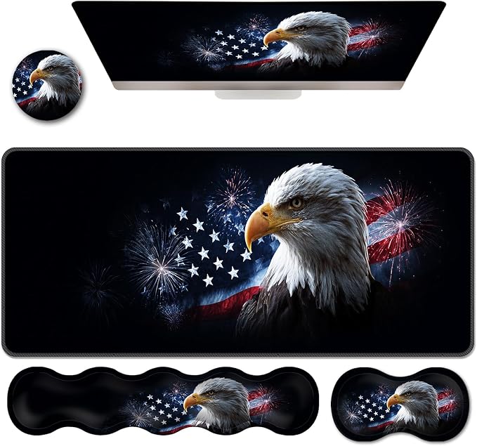 Bald Eagle Us Flag Fireworks-2-2