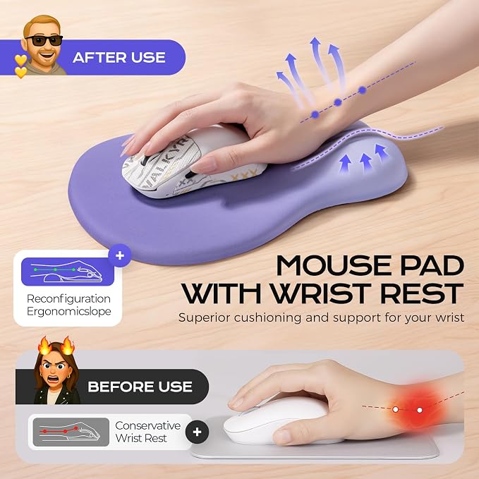 purple mouse wrist rest