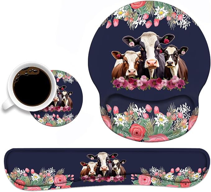 Floral Quote Funny Cows Combination