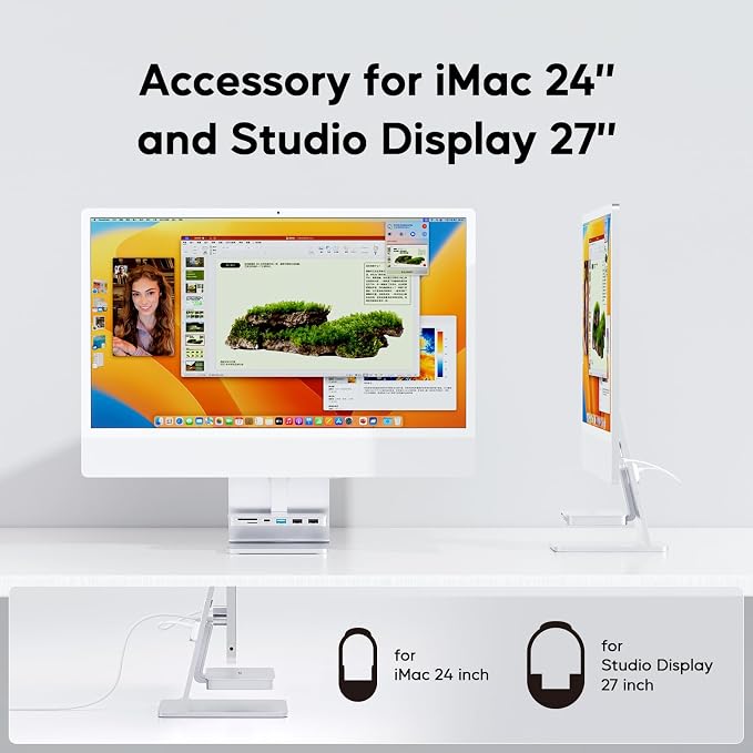 6-in-1 Sliver USB C Hub for iMac