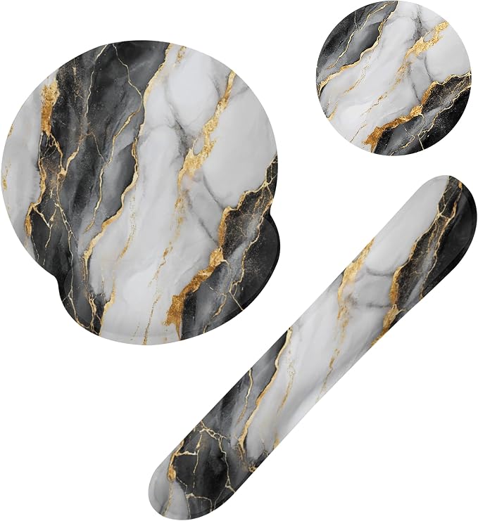 Black Gray Gold Marble