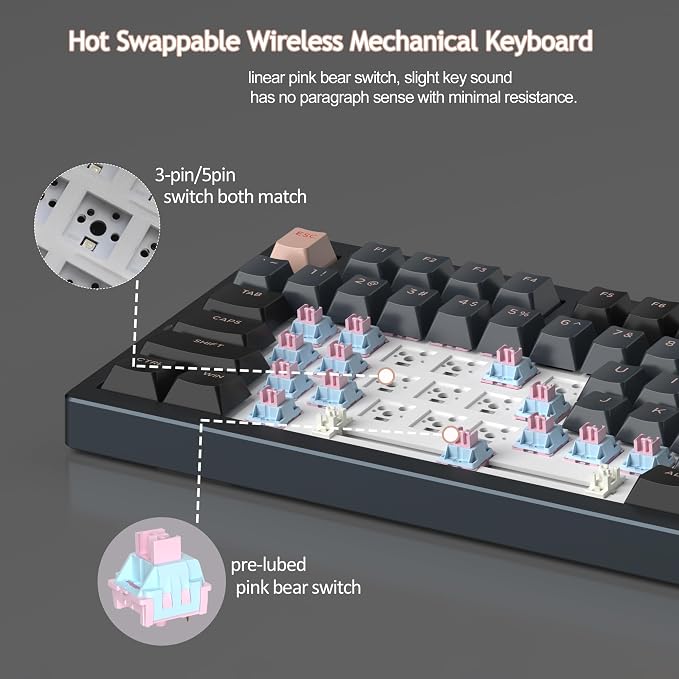 Grey Beige/Pink Bear Switch