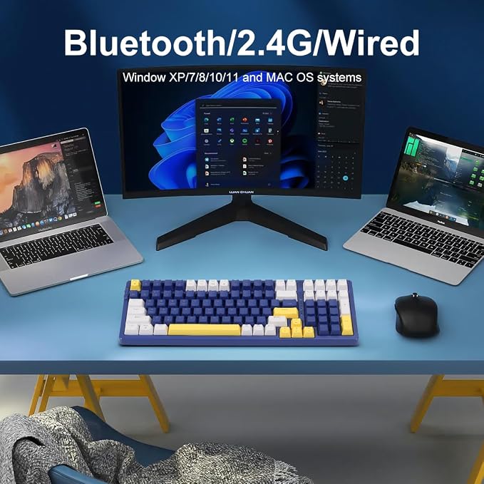 Blue combo brown switch ice blue backlight