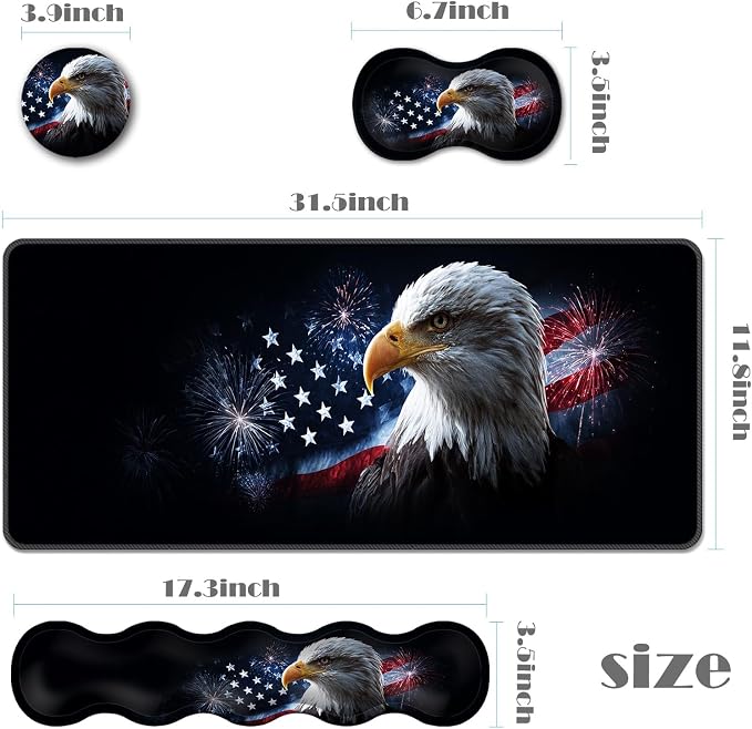 Bald Eagle Us Flag Fireworks-2-2