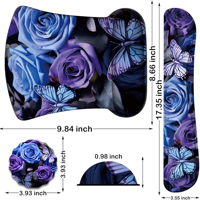 Purple Roses and Blue Butterflies