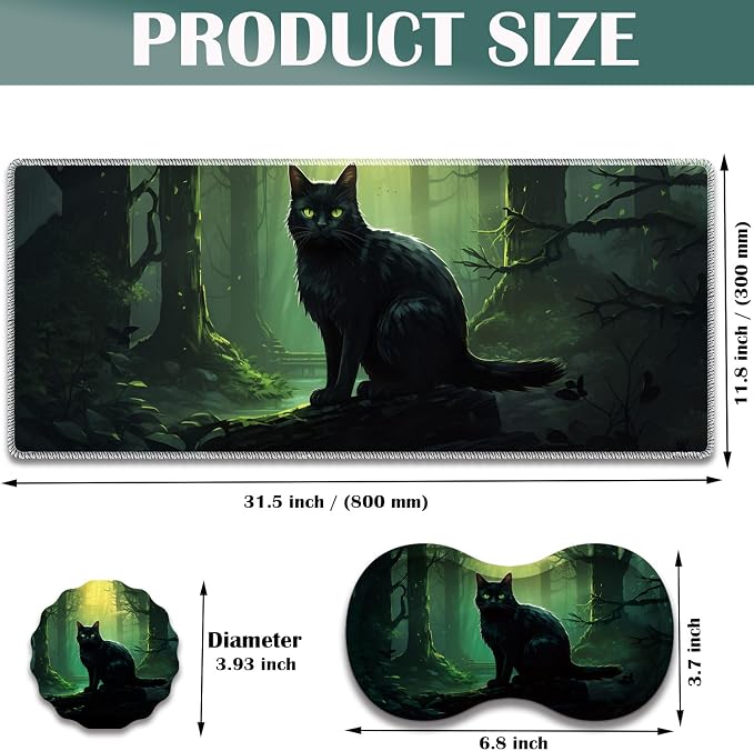 Black Cat Green Forest