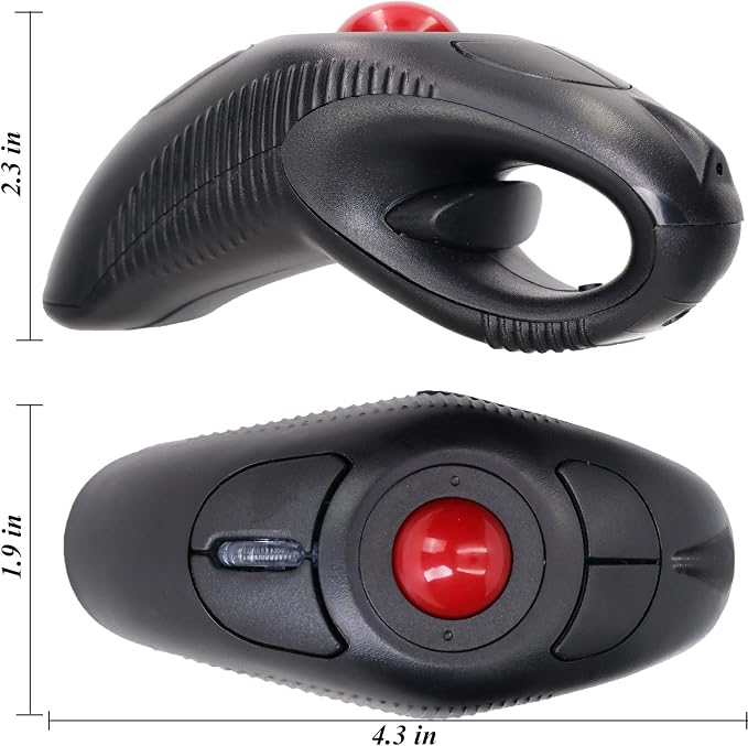 Black Wireless Red TrackBall