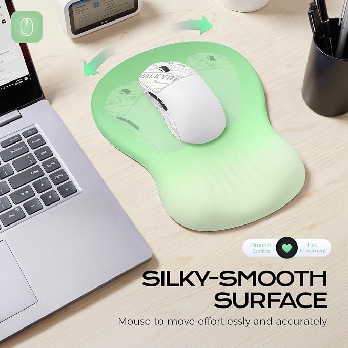 green mouse wrist rest