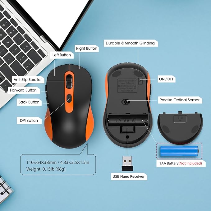 AT258-Orange & Black