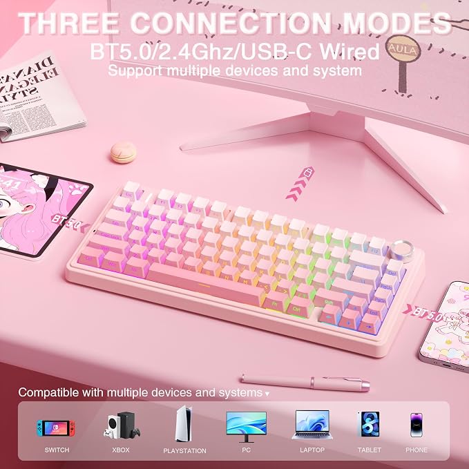 F75Pro Pink-Silent Version