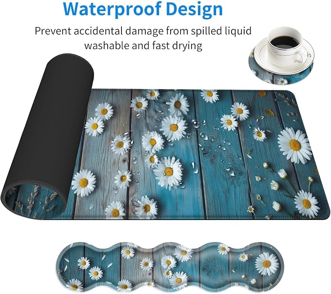 Daisy Flowers on Old Wooden