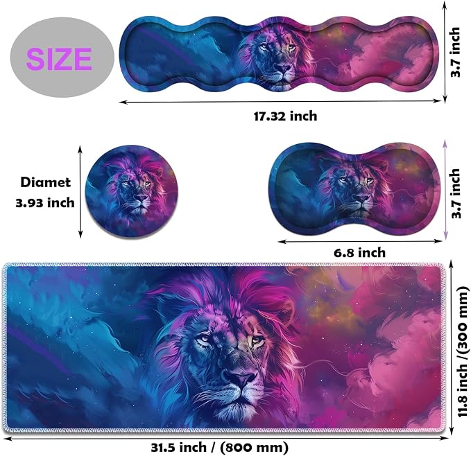 Blue and Purple Lion