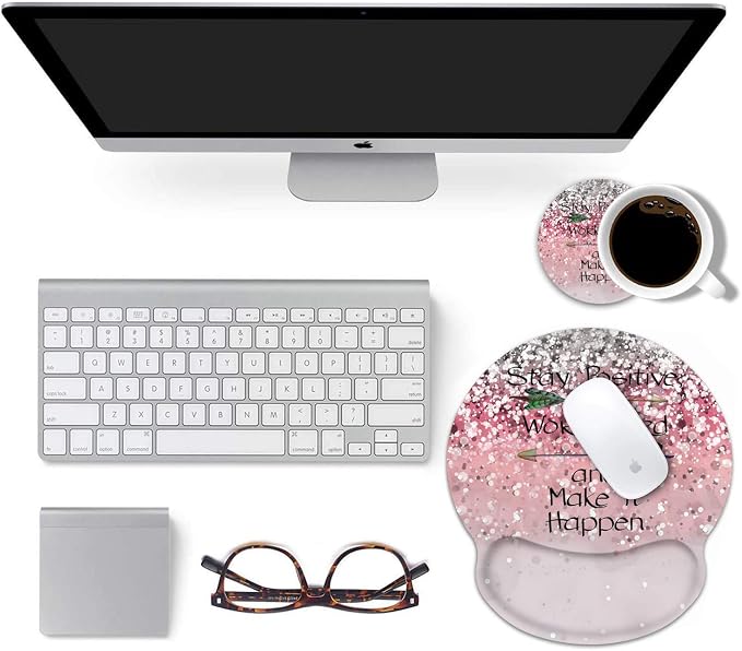 Pink Glitter Inspirational Quote