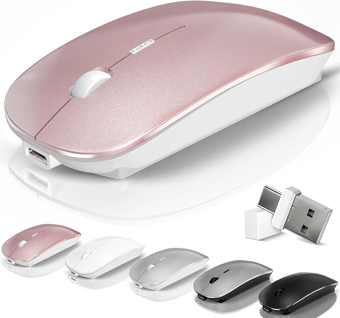 1.Bluetooth Wireless Mouse (Rose Gold)
