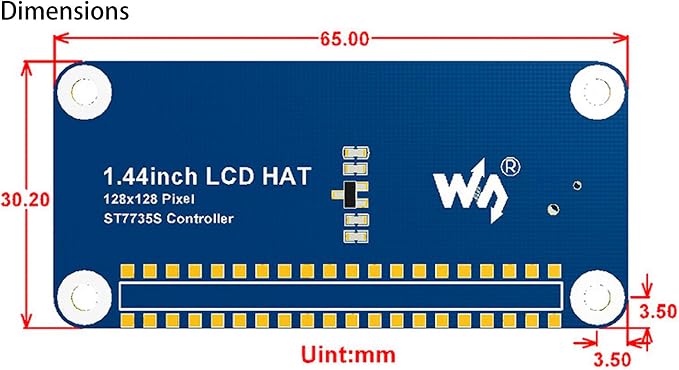 1.44inch LCD Display HAT