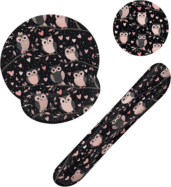 Cute Owl Pink Heart