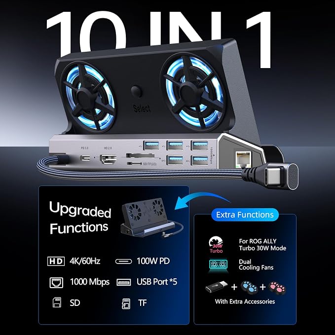 13-in-1 Dual Cooling Fan
