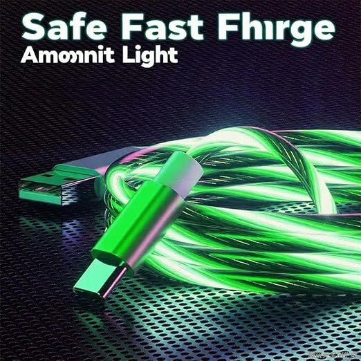 USB A TO C Lighted Up Green