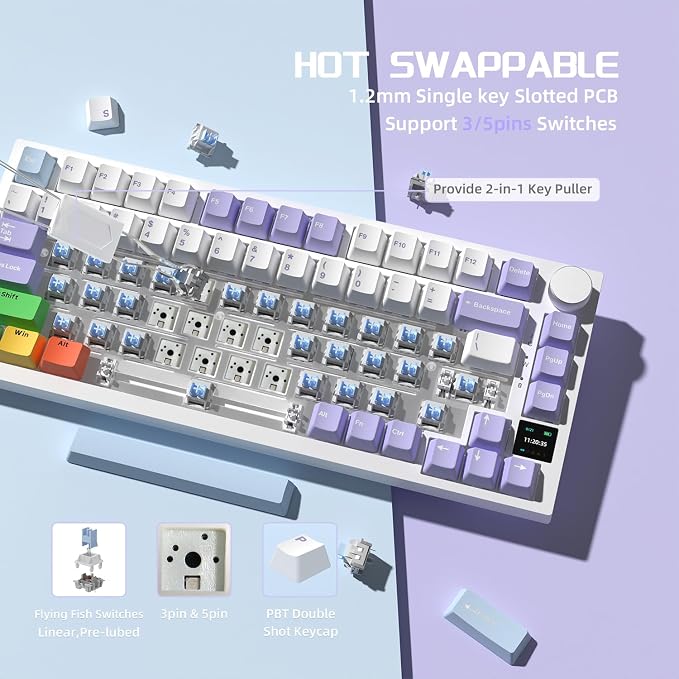 purple white blue-C02/flying fish switches