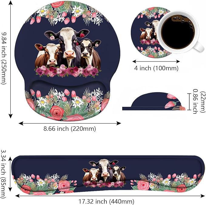 Floral Quote Funny Cows Combination