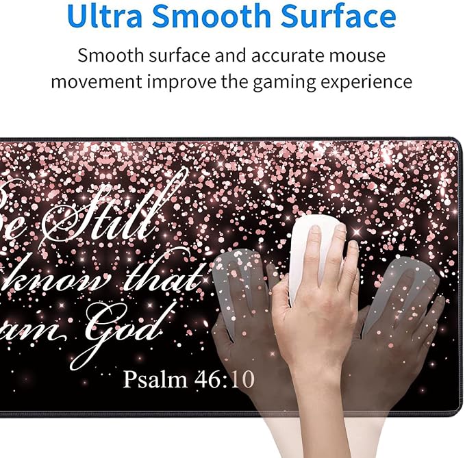 Rose Gold Glitter Black Psalm46:10