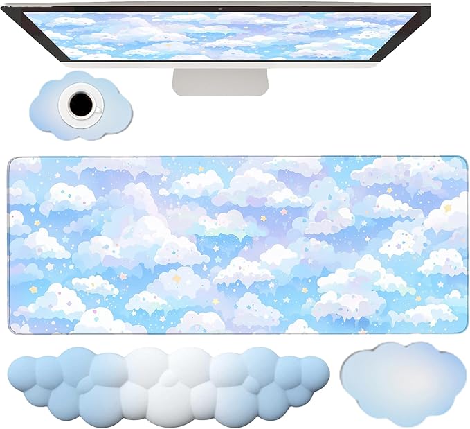 4pcs Blue Cloud
