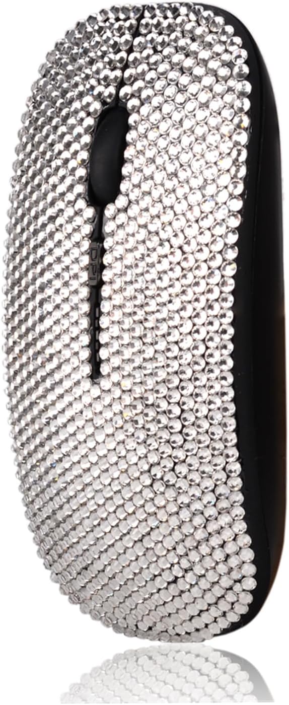 Silver Crystal with Black Mouse