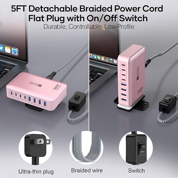 Flat Charger 200W PINK