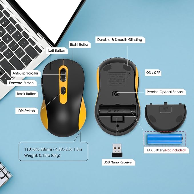 AT258-Yellow & Black