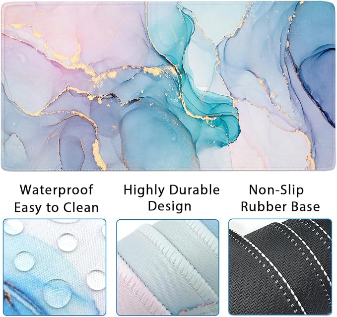 4 Pcs Blue Marble