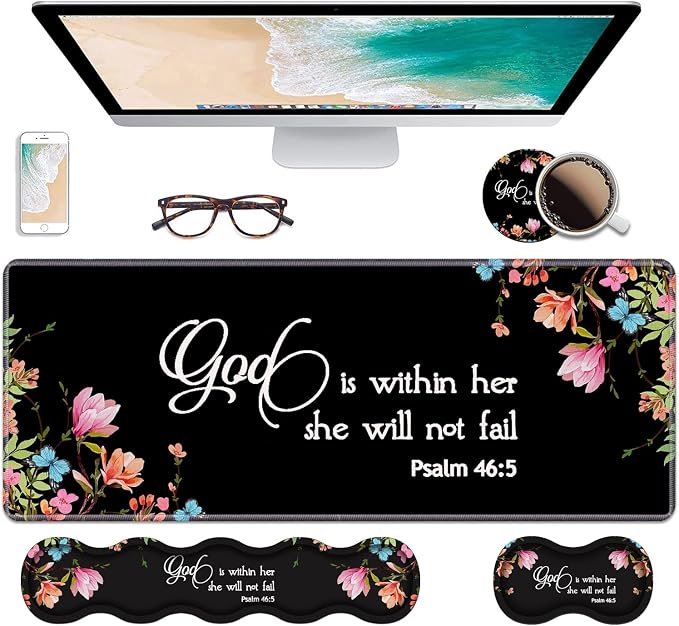 Floral Quote Bible Verse Psalm 46:5