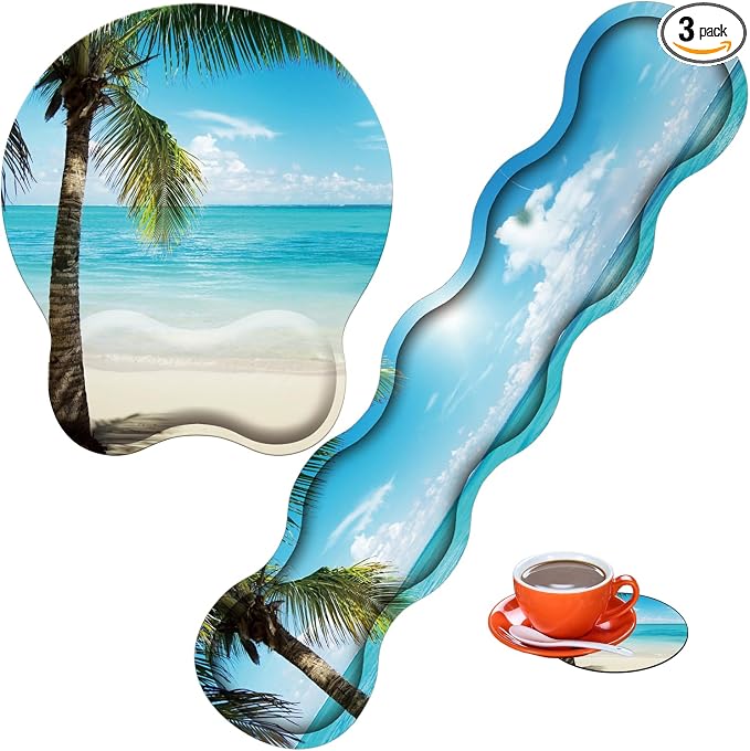 Tropical Palm Trees, Blue Sea
