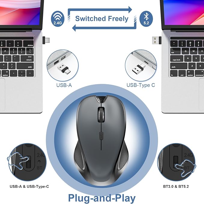 1.Bluetooth Wireless Mouse (Black)