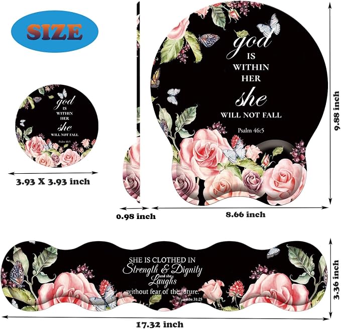 Floral Quote Bible Verse Psalm 46:5
