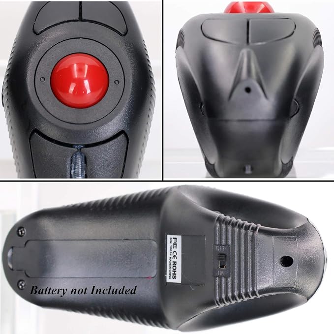 Black Wireless Red TrackBall