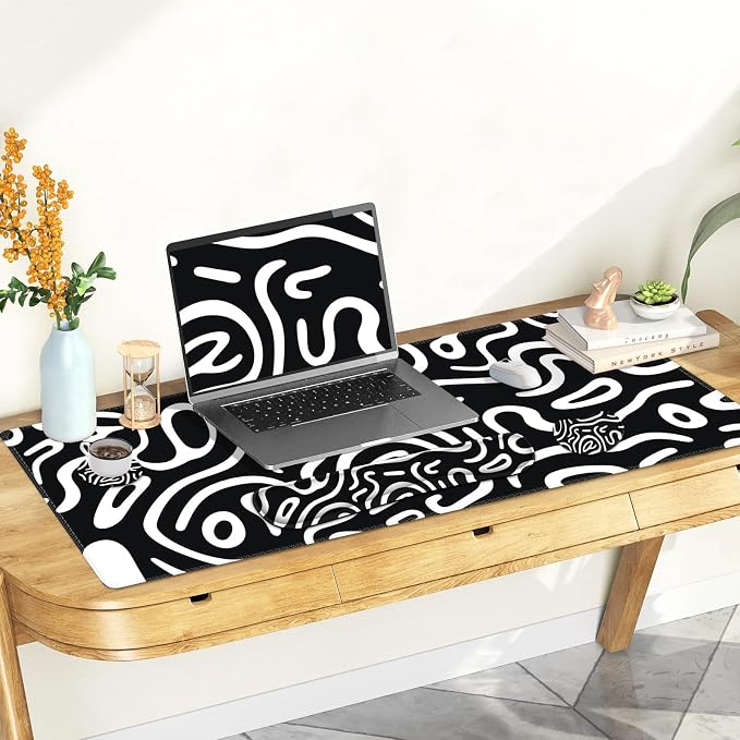 Black White Topographic