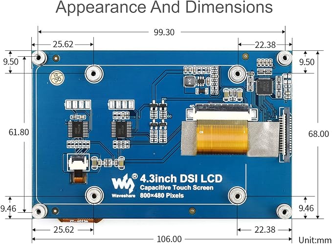 4.3 inch DSI LCD